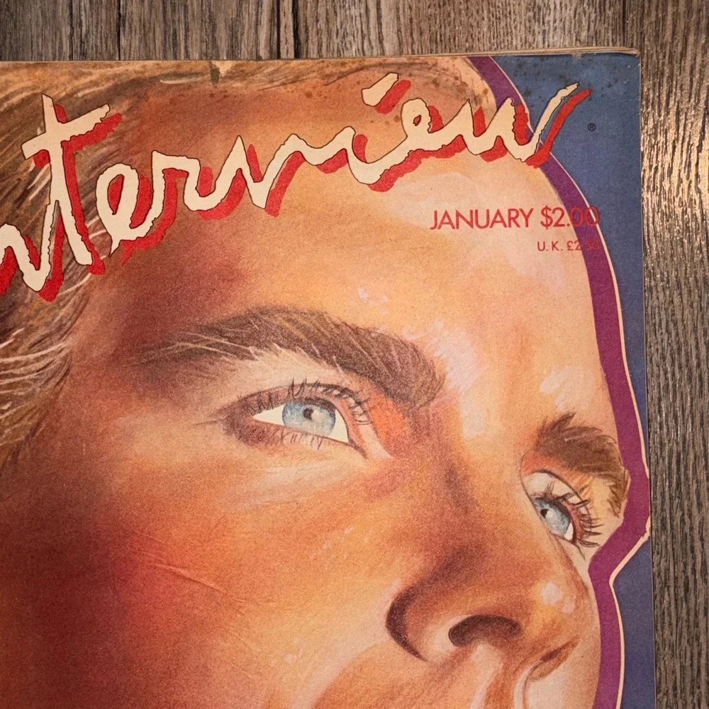 Vintage Andy Warhol Interview Magazine January 1987 Prince Albert of Monaco